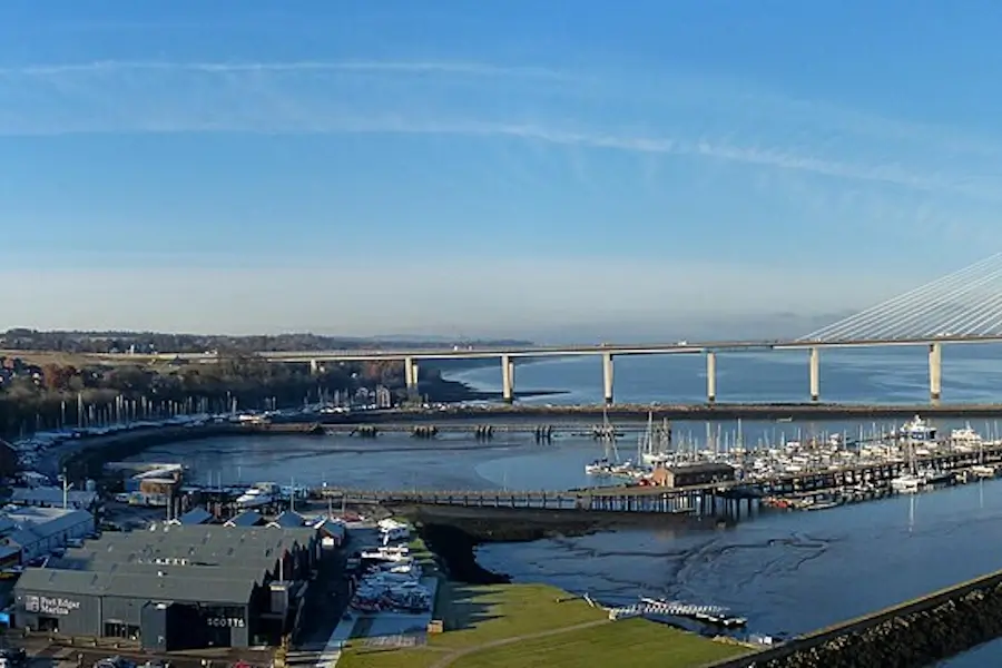 port edgar marina with queensferry crossing in the background