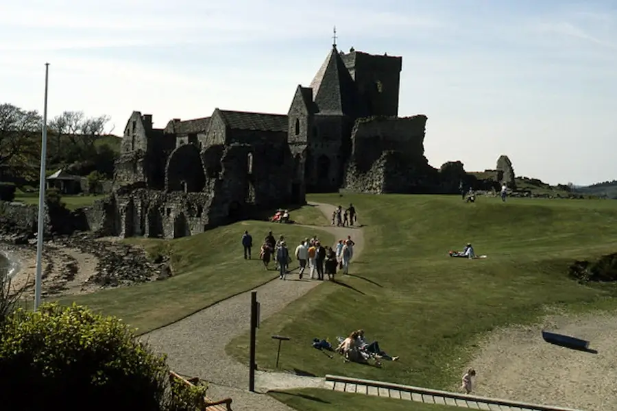 Inchcolm Abbey on a cruise day from south queensferry