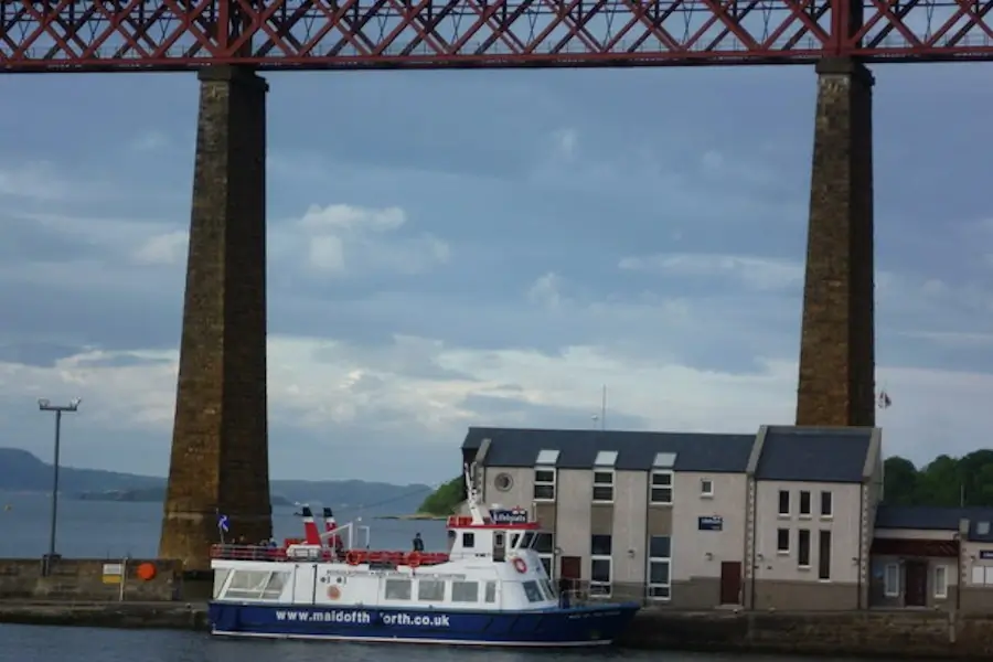 maid of the forth inchcolm island from south queensferry on a cruise day