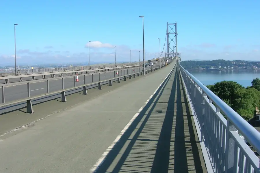 image when you walk across the forth road bridge from south queensferry